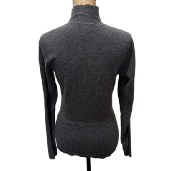 Title Nine Womens Full Zip Golf Jacket Ribbed Hem Fitted Dark Gray Size Small - Picture 2 of 4